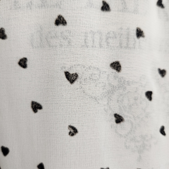 Aqua Burnout Hearts Sleeveless Blouse - Picture 3 of 11